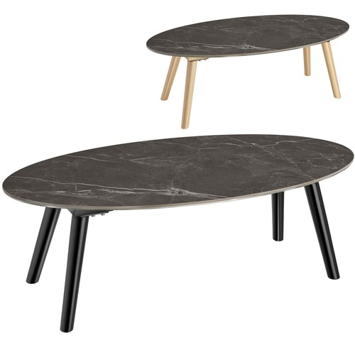 Couchtisch oval coffeetable - couchtisch,