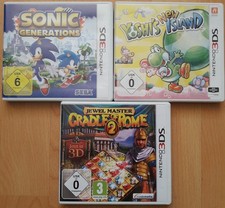 3 x Spiele Nintendo 3DS: Sonic Generations, Yoshi´s New Island, Cradle of Rome 2