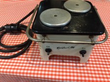 Antiker 2 Platten Puppenofen Kinderofen Brutzelette Puppenküche