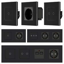 Touch, Lichtschalter, Wechselschalter, Steckdose, Dimmer, TV, USB, Glas