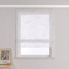 Voile Raffrollo mit Klettschiene Raffgardine Modern Küchengardine Transparente