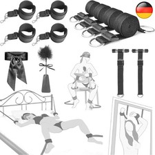Bett Fesselset Fesseln Set Bondage Hand Fuß Fessel Handfesseln Fußfesseln BDSM~