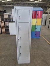 C+P Schließfachschrank 5 Abteile 42cm grau zentralabschließbar