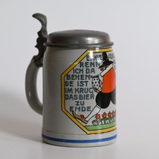 alter antiker Jugendstil Bierkrug Franz Ringer GGW 0,5l Gerz?