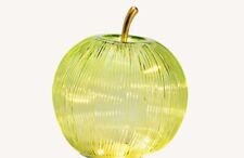 LED Deko Apfel 17cm grün