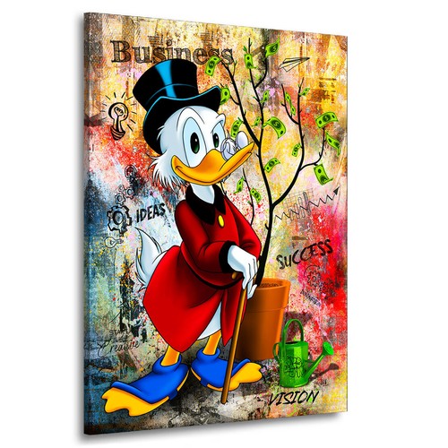 Leinwandbild dagobert duck pop - leinwandbild,