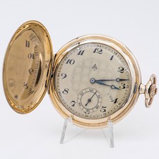 52,4 mm ø - Art déco Alpina (1939) Savonette Walzgold 40 Mikron Kal. 238 (J43)