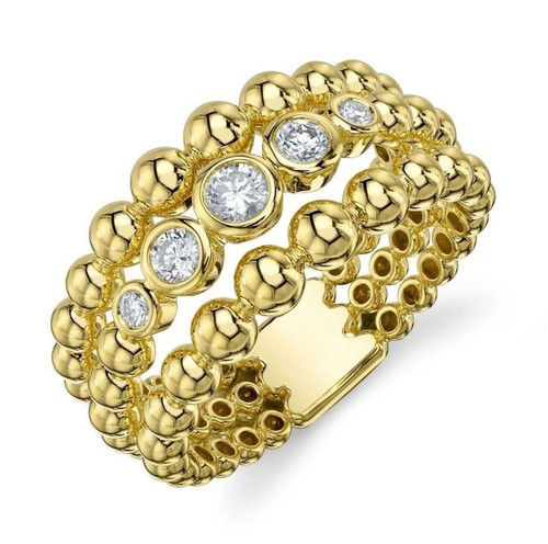 14k gelbgold fassung diamant - 14k,