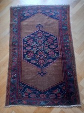 Perser Orientteppich echt SHIRAZ handgeknüpft 153 x 100 blau-rot-creme, sehr gut