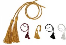 40/60/80cm Kordel mit Doppelquasten 5cm Länge Troddel Gardinen Raffhalter 