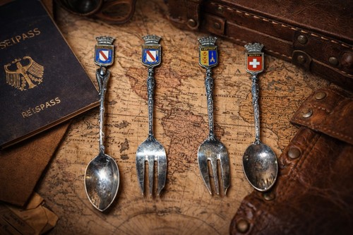 4er set vintage souvenir - set,