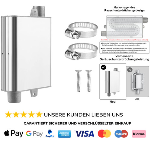 Schalldämpfer 24mm heizung - schalldämpfer,
