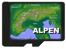 ALPEN micro SD Topo Karte f. GARMIN Navigation Wandern Radfahren Mountainbiken  