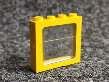 Lego 1x 4033 Fenster 1 x 4 x 3 gelb mit Scheibe 4034 Zug Waggon Eisenbahn 12v