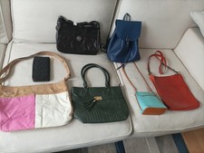 Handtaschen-Konvolut, Rucksack, Geldbörse,7 Teile 