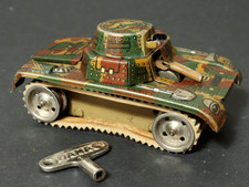 Alter kl. Gama Tarn Panzer Tank Militär Blech Blechspielzeug Tarnfarben 2.WK WH