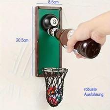 Flaschenöffner Billiard Tisch Billiardkugel 8 Kronkorken Schlüssel Billardtisch