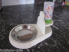 Mäuse Hamster Tränke Nager Zubehör Käfig Futternapf Edelstahl Holz 