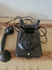 altes Telefon Bakelit W38 Vintage Wählscheibentelefon schwarz