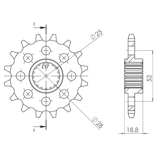 Ritzel p525 z20 - p525, (dis.00526)
