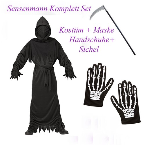 Sensenmann kostüm set kinder - sensenmann,