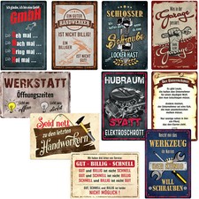 Werkstatt Blechschilder