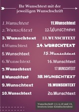 2x Wunschtext Aufkleber