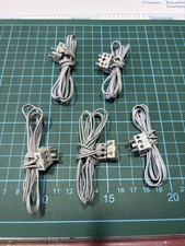 5x LEGO® Eisenbahn 12V Kabel Stromkabel  ca. 75cm - Grau Mit Doppelstecker