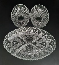 3 x Kristallschale Bleikristall / Glas Schale 