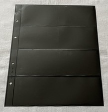 10 Leuchtturm PRO COLLECT Hüllen in schwarz  mit 4 Taschen