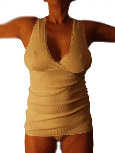 Damen unterhemd wolle - damen, 50%