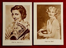 2 Sammelbilder - Zigarettenbilder - Mercedes Batschari - Film-Serie - Trading C.