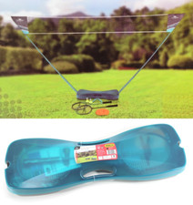 BADMINTON SPIEL SET im Koffer Standfuß + Netz + Federball + Schläger 825