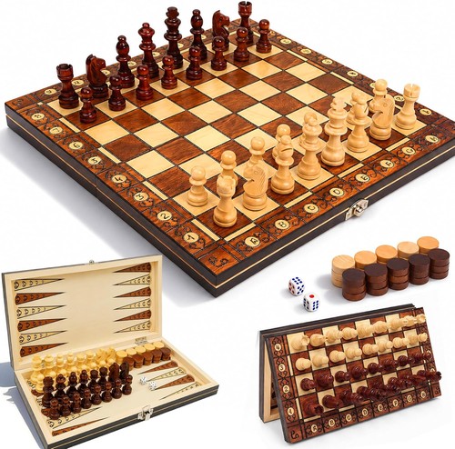 Holz schachspiel 29cm - schachspiel,