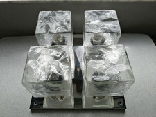 Kalmar Franken KG Deckenleuchte mit 4 XXL Cubes  Eisglas Eiswürfel Deckenlampe