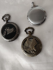 Aus einer Auflösung: 3 tolle Taschenuhren als Konvolut (1 Adler und 1Bike Motiv)