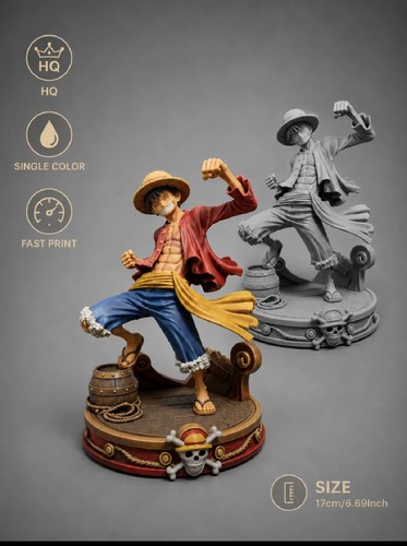 Monkey ruffy one piece 3d - d.,