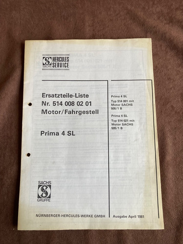 Ersatzteilliste hercules prima - ersatzteilliste,