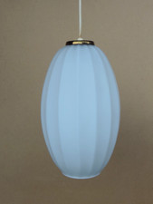 VINTAGE LAMPE DECKENLAMPE  OPALGLAS GLAS  MESSING 50er -60er JAHRE