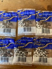 Bastelperlen Reisperlen Rocailles Silber