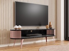 TV-Lowboard Liror Ember oval TV Schrank Lowboard Fernsehtisch Regal TV Board