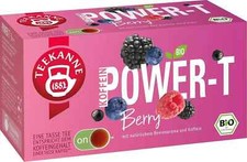 Teekanne Bio "Power-T" Berry Tee mit natürlichem Koffein 12 x  je 18 Beutel