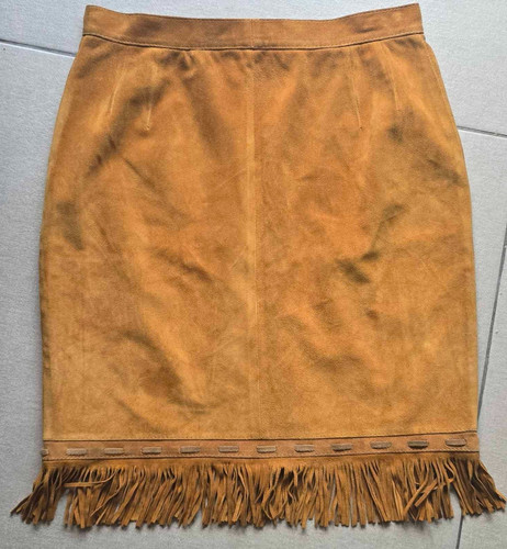 Vintage echt wildleder fransen - vintage,