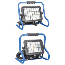 As-Schwabe SLIMLINE LED Baustrahler 50W & 80W Arbeitsleuchte mit Schutzgitter