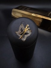 Ring Größe 53 Gelbgold 585 / 14 k Gold Bicolor Schmetterling Butterfly