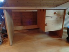 @ Schreibtisch Massivholz, Kiefer lasiert @