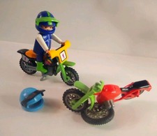 Playmobil Cross Bike Motorrad Fahrer Figur Fahrzeug Crossbike Motorcross RAR ❗