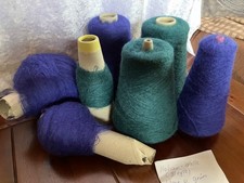 Mohair-Wolle (Bleyle?) blau