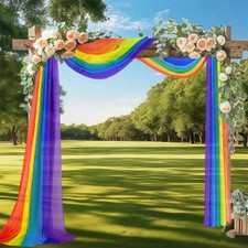 Voile Querbehang Bunte Vorhang