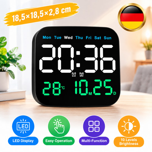Digitaluhr led wanduhr - digitaluhr, mit